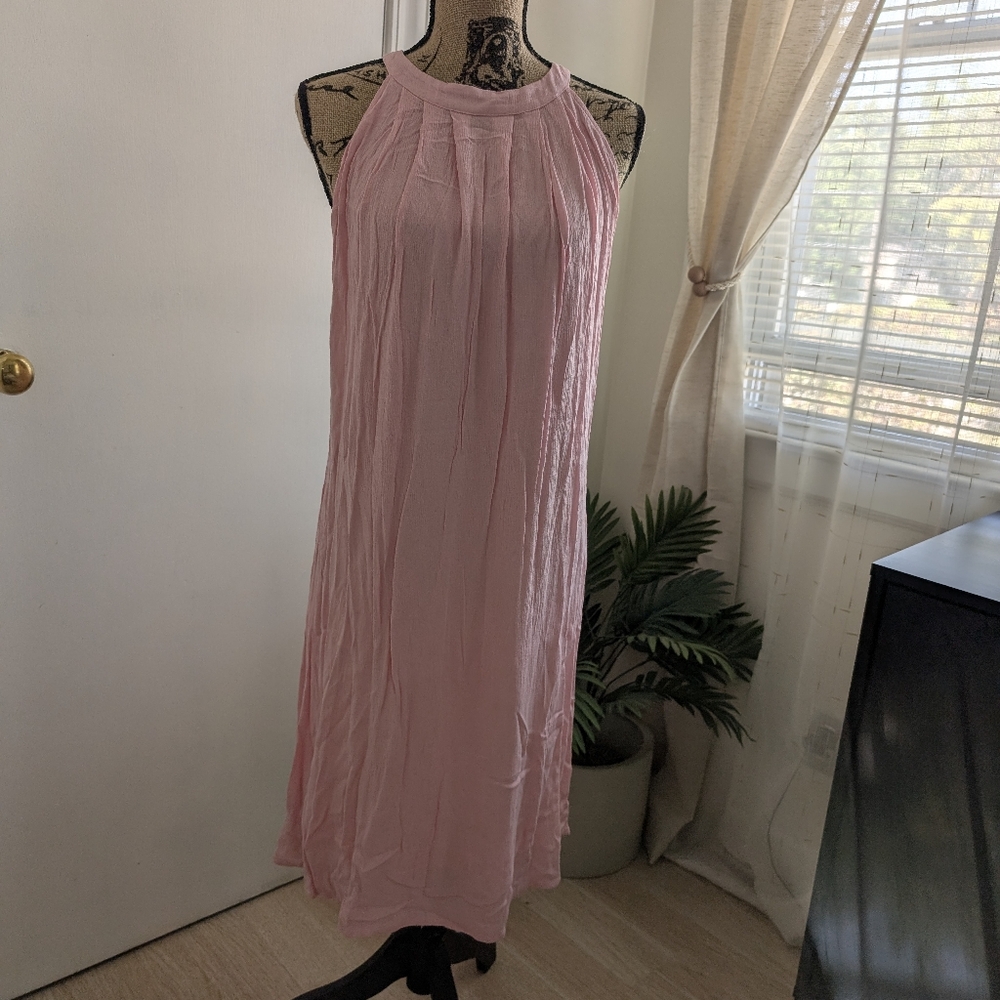 Chic Pink Rayon-Linen Blend Top